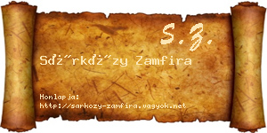 Sárközy Zamfira névjegykártya
